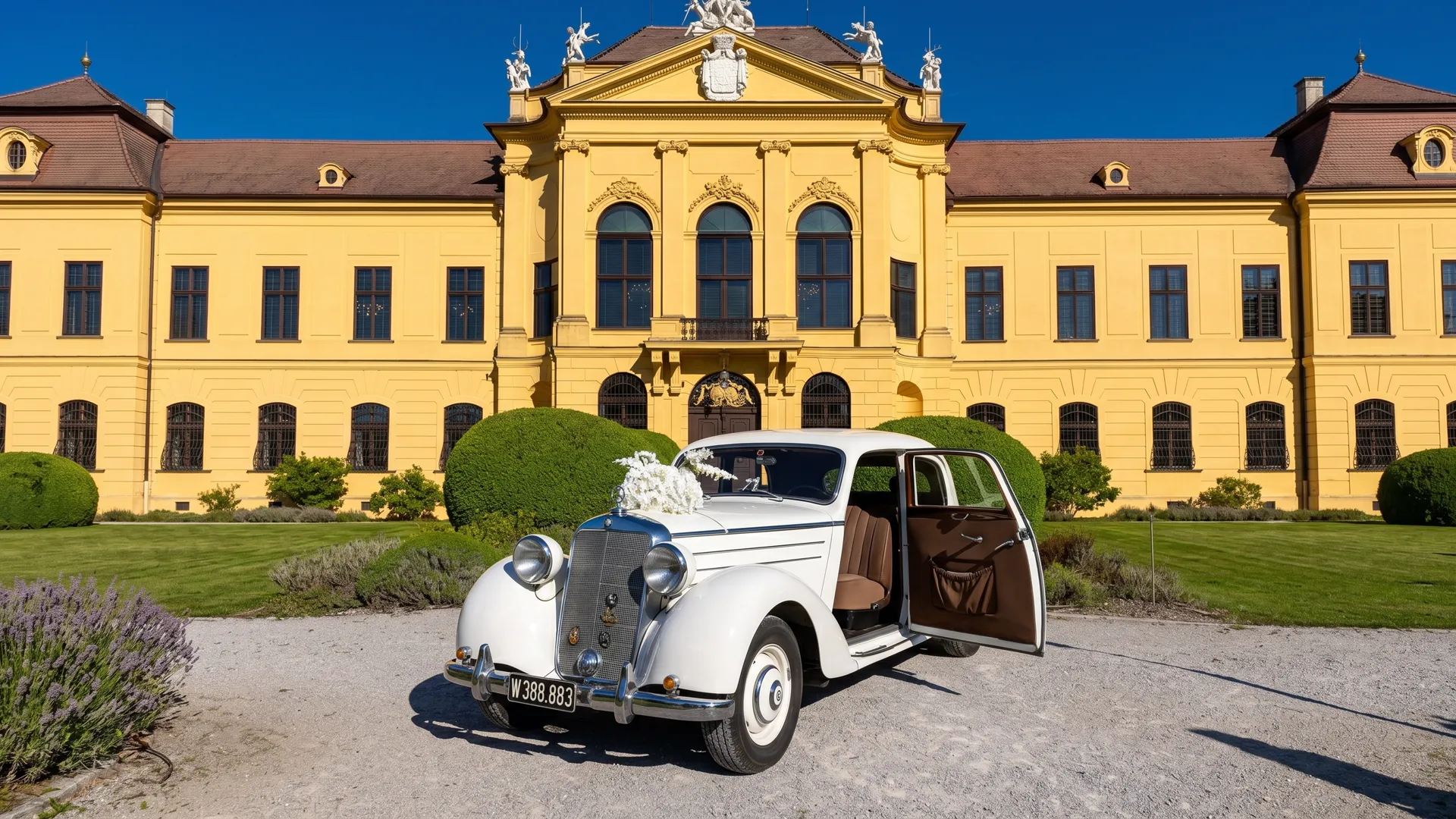 Mercedes-Benz Oldtimer als Hochzeitsauto in Niederösterreich